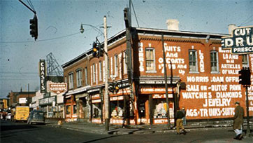 Corner of Hastings St and Mack Ave (1950s)
