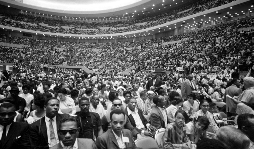 Crowd at Cobo Hall for 1963 Freedom March