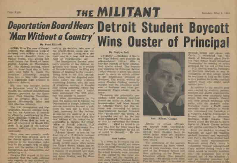 "Detroit Student Boycott Wins Ouster of Principal"