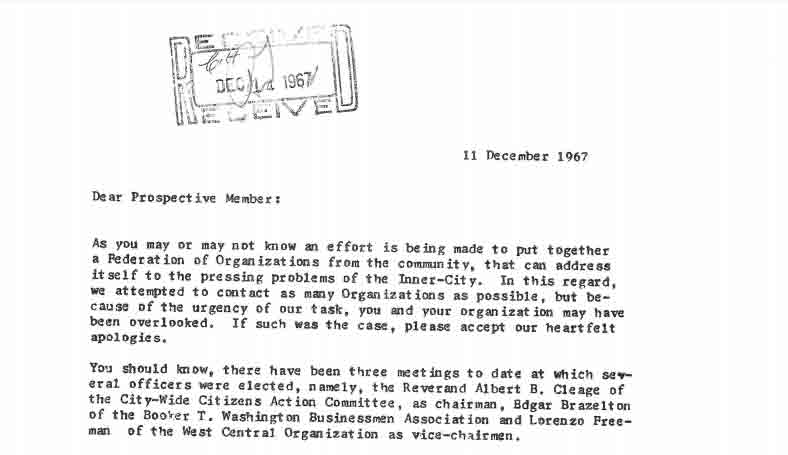 Invitation to Join FSD, December 11, 1967