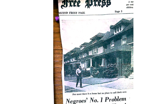 "Negroes' No. 1 Problem In Detroit Is Still Housing"