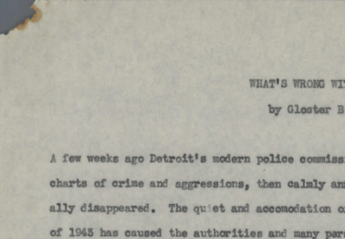 "What's Wrong With Detroit?" (1945)