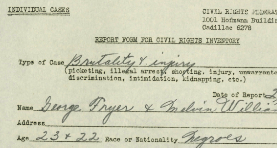 Civil Rights Federation Police Brutality Report (1939)