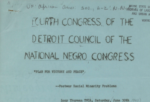 Detroit National Negro Congress Report (1945)