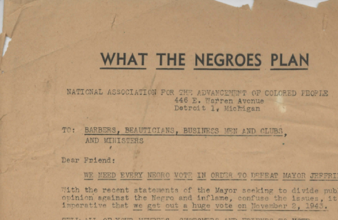 Letter from NAACP (1943)