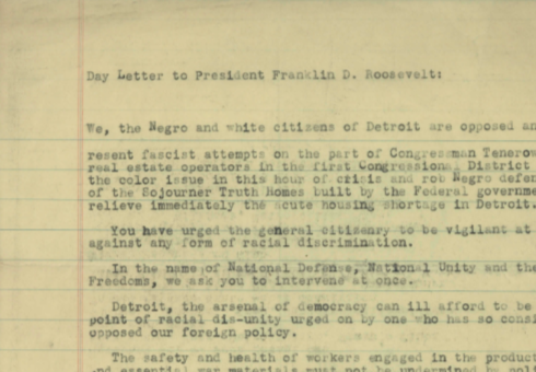 Letter to President Roosevelt (1942)