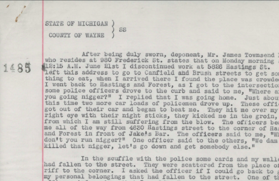 Mr. James Townsend Lee Affidavit (1943)