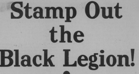 STAMP OUT THE BLACK LEGION! (1935)